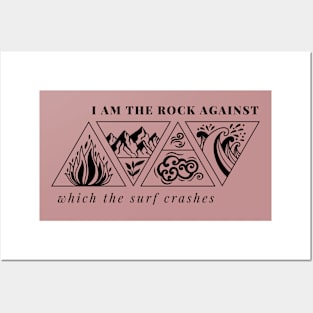 I Am The Rock Against Which The Surf Crashes - A Court of Silver Flames Sarah J. Maas SJM ACOTAR Book Lover Posters and Art